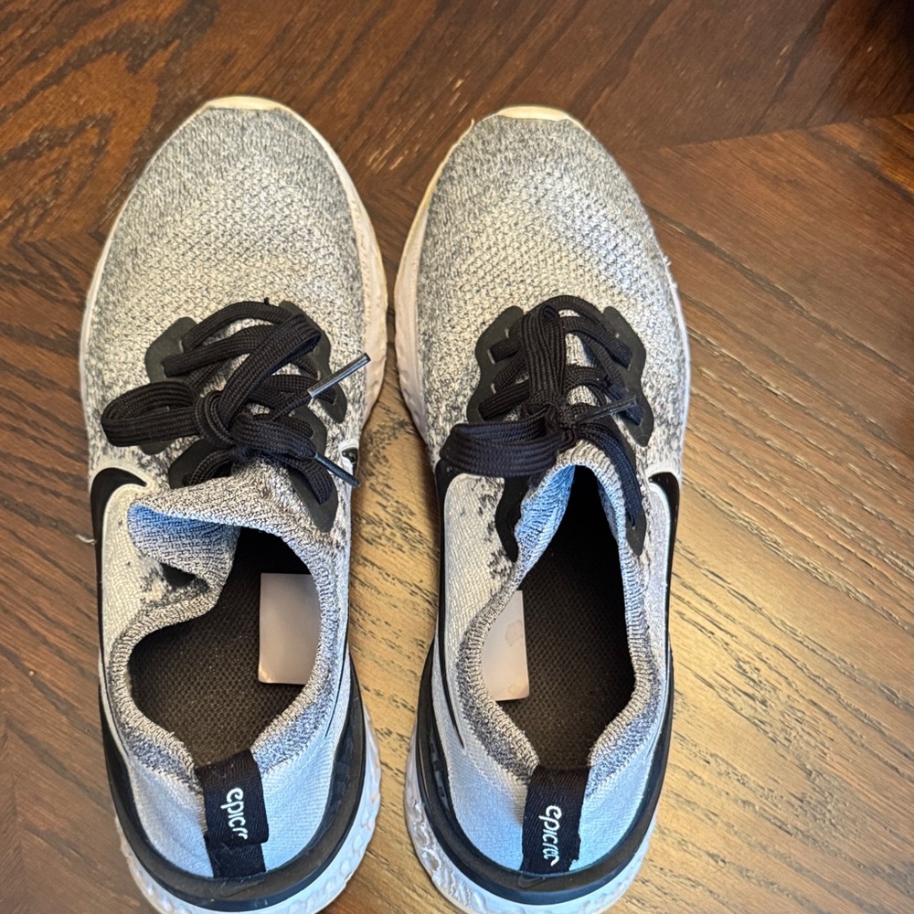 Gray and Black Athletic Sneakers